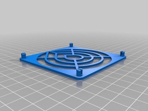 meine angepasste schraubenlose pin-mount-fan grill 80mm low-profile - Elektronik kundengebundene 3d print model - Mito3D