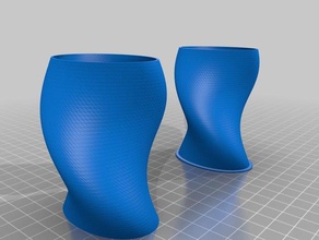 sürgülü ikiz büküm kapları v3 kaplar özelleştirilmiş 3d print model - Mito3D