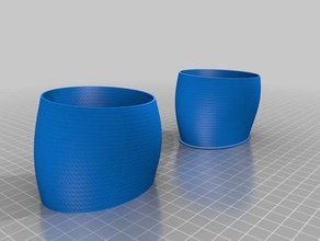 sliding twin twist containers v5 customized 3d print model - Mito3D