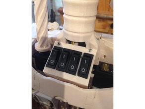 inmoov power-Schalter bank in der Robotik dummy-Schalter änderungen Hals Schalter Abdeckung 3d print model - Mito3D