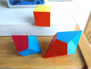 trapezohedra magnet tiles math art 3d print model - Mito3D