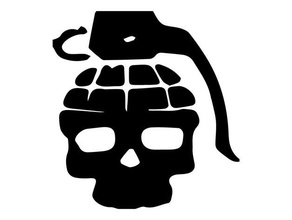 skull grenade stamp hand tools 3d print model - Mito3D