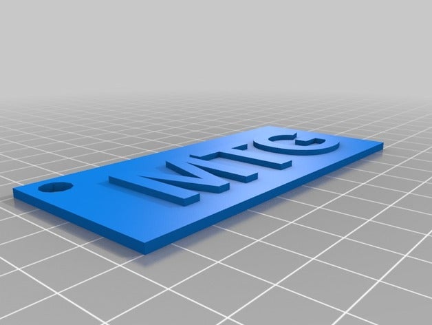 my customized bag tag label mgt household 3D print model - Mito3D