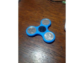 moeda fidget giratório 1 peso filipino moedas mecânico de brinquedos mão brinquedo spinner 3d print model - Mito3D
