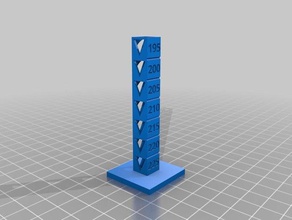 tempcalibrationtower 3d baskı testleri özelleştirilmiş 3d print model - Mito3D