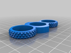 il mio personalizzato zigrinata tri-spinner edc fidget widget triplo cuscinetto spinner giochi e giocattoli su misura 3d print model - Mito3D