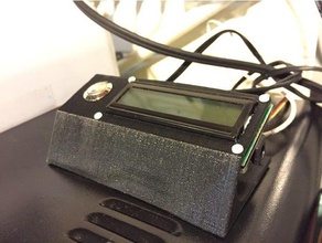 16x2 lcd stand düğmesi elektronik kasa tutucu yeniden akıtma 3d print model - Mito3D
