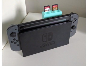 nintendo kartuş tutucu dock stand - 6 slot geçin video oyunları sepeti 3d print model - Mito3D