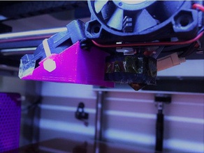 craftbot fan duct hexagon hot end 3d printer parts hotend 3d print model - Mito3D