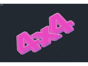 4x4 logo signs & logos 3d print model - Mito3D