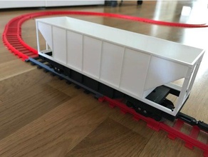 open top hopper car addon os-railway freight chassi diy model railway train 3d print model - Mito3D