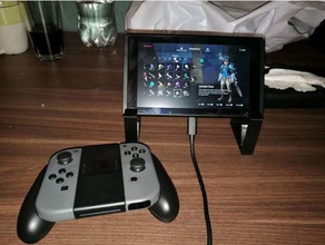 nintendo switch stand charging whilst playing tablet 3d print model - Mito3D