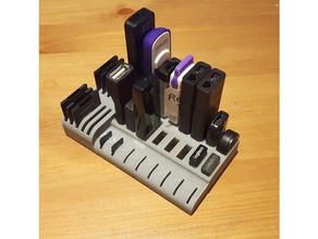 hanzy usb tutucu micro sd kart microsd depolama büyük araç sahipleri & kutu 3d print model - Mito3D