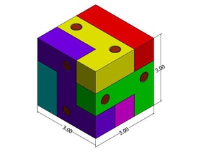 block pin puzzle puzzles 3d print model - Mito3D