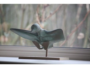 duck art bronzefill statue woodfill 3d print model - Mito3D