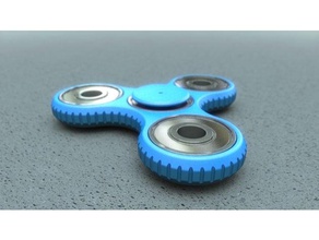 tri-spinner parametric sources construction toys finger spinner opensource solidworks toy 3d print model - Mito3D