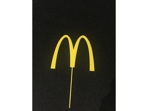 McDonald's logosu büyük 3d baskı kek topper mcdonalds 3d print model - Mito3D