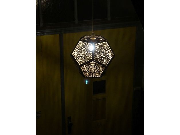 dodecahedron shadow hanging lamp decor bohemian lasercut laser cutter 3D print model - Mito3D