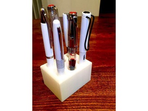 caneta titular organização tinteiro canetas fonte 3d print model - Mito3D
