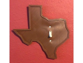texas light switch plate art 3d print model - Mito3D