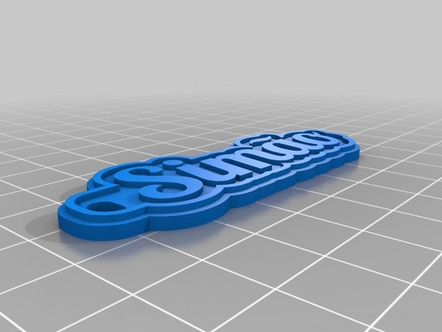 sim-o-2 mm Schlüsselanhänger kundengebundene 3D print model - Mito3D