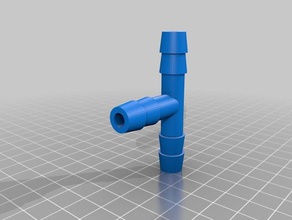 hose barb tee 10mm household customized 3d print model - Mito3D