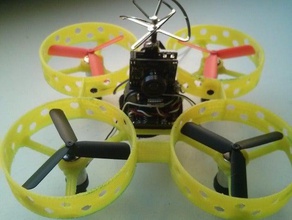 semi caréné micro cadre de fromage r c véhicules quad quadricoptère quadcopter frame 3d print model - Mito3D