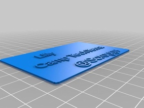 lilly business card signs & logos customized 3d print model - Mito3D