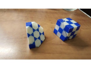 metade de xadrez cubos arte da matemática 3d print model - Mito3D
