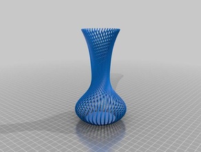 dry flower bud vase twisty math art customized 3d print model - Mito3D