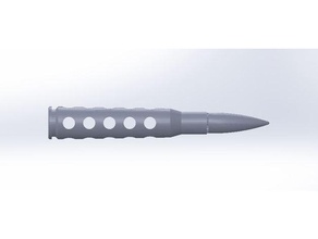50 cal bullet shaped shisha diffuser art tools 3d print model - Mito3D