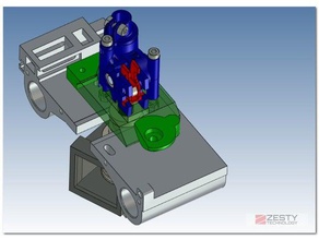 robo3d quick release mount 3d printer parts adapter nimble extruder upgrade zesty 3d print model - Mito3D
