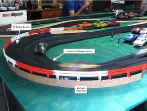 steile Grenzen überhöht, slot car track Spielzeug & game Zubehör Grenze Steilkurve slot-tracks 3d print model - Mito3D