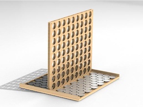dobrável 4-em-linha de xadrez 9 x grades jogos 3d print model - Mito3D