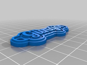 gungor font size 12 keychains customized 3d print model - Mito3D