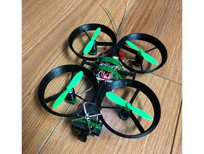 openwhoop parametrico micro racing multirotor drone r c i veicoli droni fpv openscad tinywhoop piccolo grido 3d print model - Mito3D