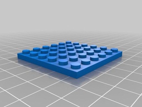 lego plate 6 x 6 construction toys customized 3d print model - Mito3D