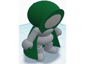 cartoon figure - hooded guy complete toy & game accessories assasin cape gaming hood miniature moonknight ninja warlock 3d print model - Mito3D