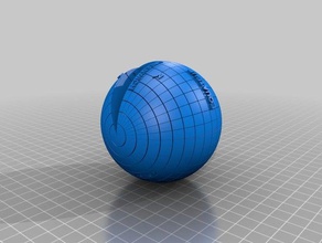 esfera de coordenadas matemáticas las índice la latitud longitud meridiano en paralelo 3d print model - Mito3D