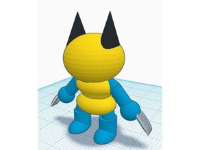 cartoon figure - claw guy toy & game accessories gaming miniature superhero wolverine 3d print model - Mito3D