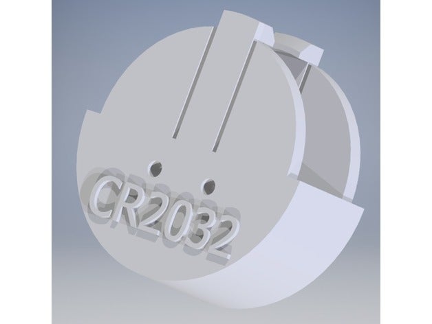 cr2032 batería de 6v pack la electrónica 3D print model - Mito3D