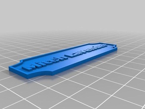 ml placa de identificação decoração personalizado 3d print model - Mito3D