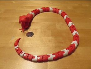 articulado de la serpiente reparado en cabeza a los animales 3d print model - Mito3D