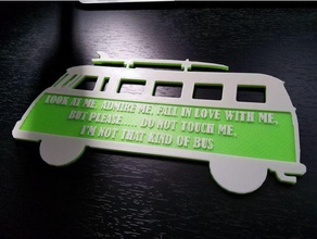 tür otobüs değilim 2d sanat 3d print model - Mito3D