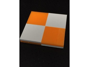 dual head calibration plate - checker board 3d printing tests print color extruders extrusion material two 3d print model - Mito3D