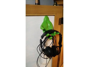 headset hand Haken Kabelhalter Kopfhörer-Halter headset-Halter Wand-Haken 3d print model - Mito3D