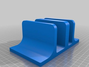 double laptop vertical stand office 3d print model - Mito3D