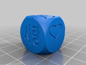 el amor de los dados personalizado 3d print model - Mito3D