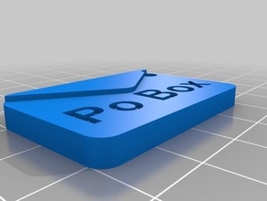 po box keychain keychains key mail mailbox 3d print model - Mito3D