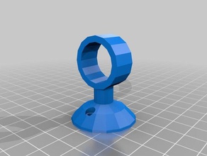 curtain rod holder - customizable bathroom bracket custom pole 3d print model - Mito3D
